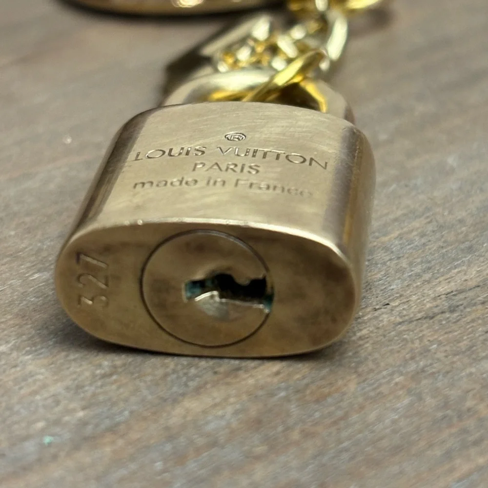 Authentic LV
Monogram Keychain, Bag
Charm, LV Lock, 6.5 inches, Upcycled - Picture 4 of 5